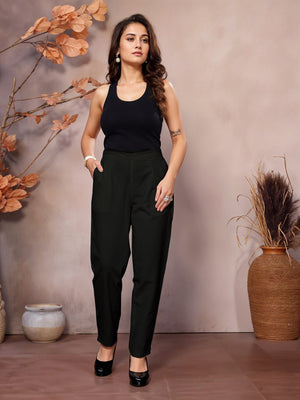Black Regular Jaipuri Pants - 100% Natural Cotton