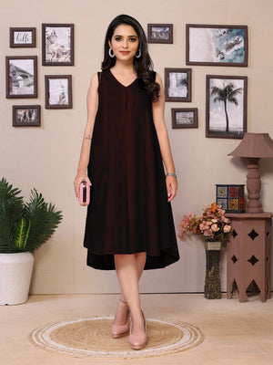 Chocolate A-line Flow - 100% Pure Viscose