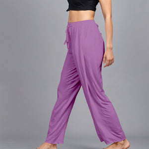 Lavender Regular Pants - 100% Natural Viscose