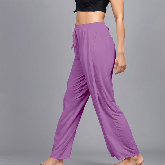 Lavender Regular Pants - 100% Natural Viscose