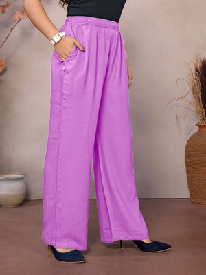 Lavender Palazzo Pant - 100% Natural Viscose