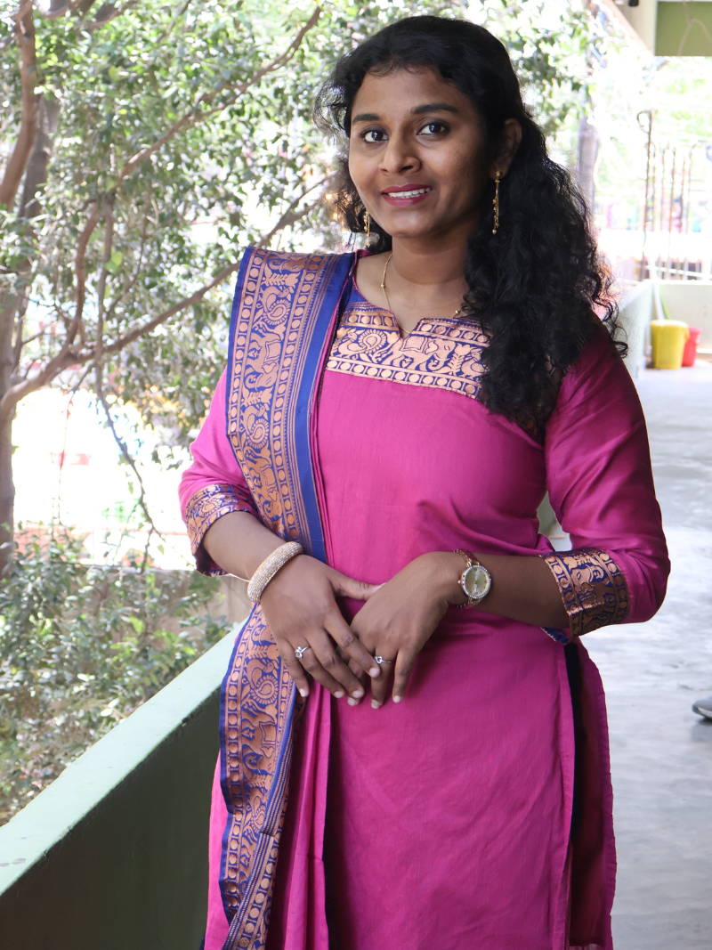 Magenta Ethnic Cotton Kurta with dupatta