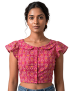 Ziya Pink Ikat Duality Wear Top