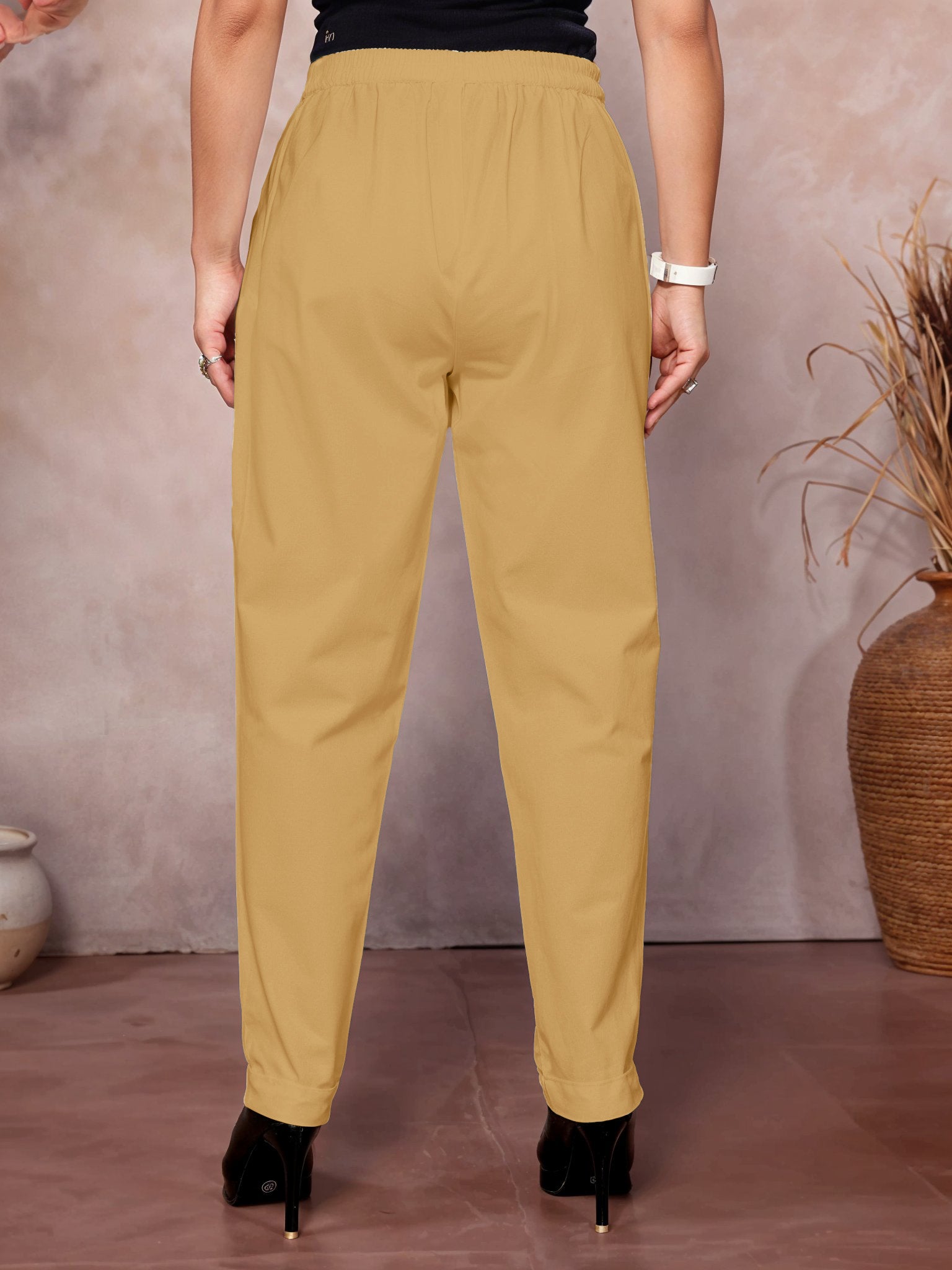 Khaki Regular Jaipuri Pants - 100% Natural Cotton