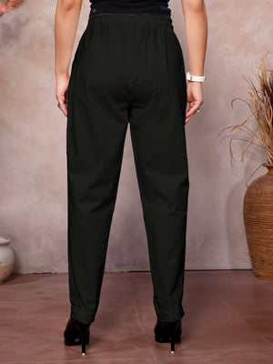 Black Regular Jaipuri Pants - 100% Natural Cotton