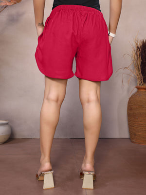 Magenta Shorts- 100% Natural Viscose