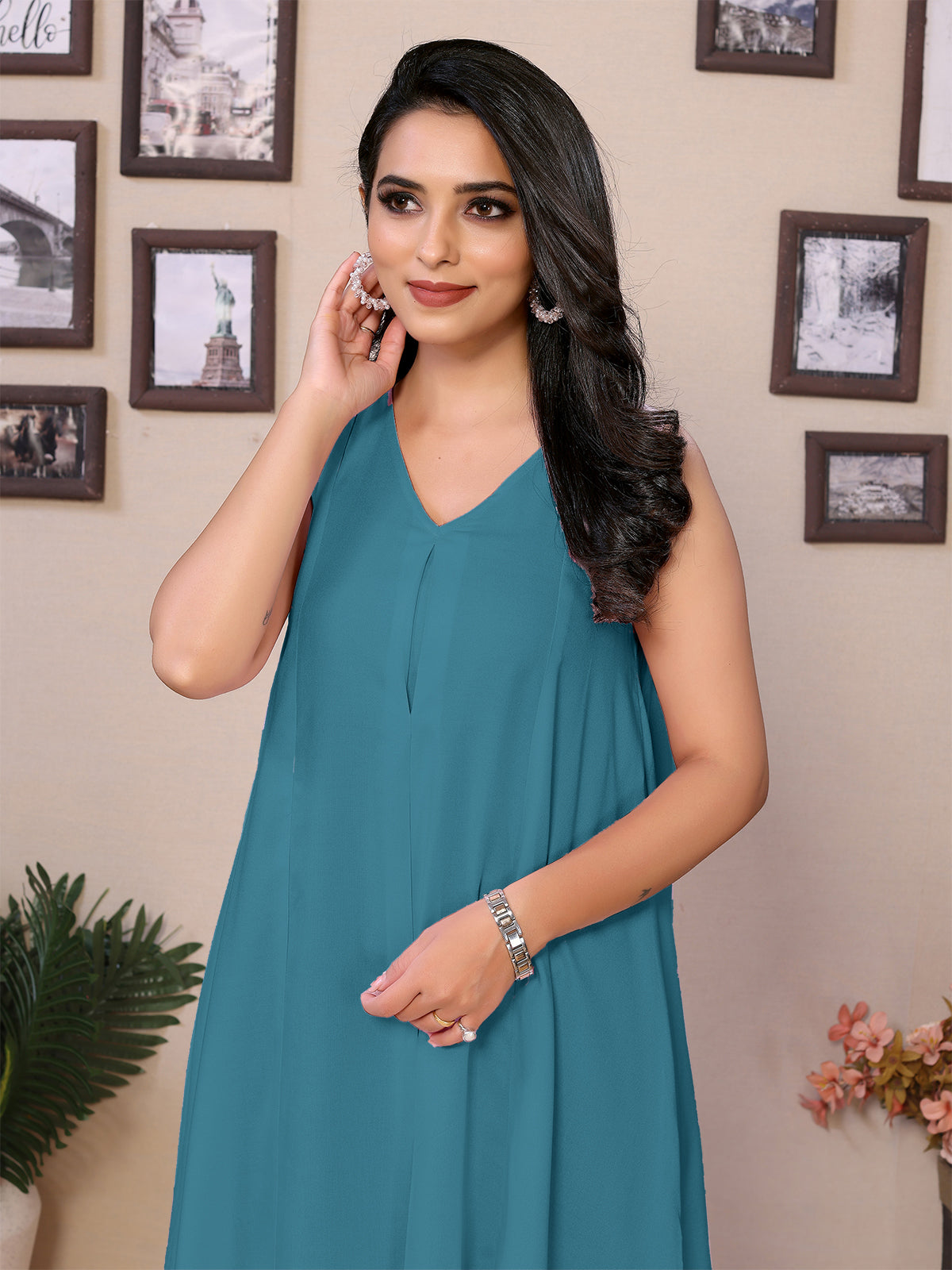 Teal A-line Flow - 100% Pure Viscose