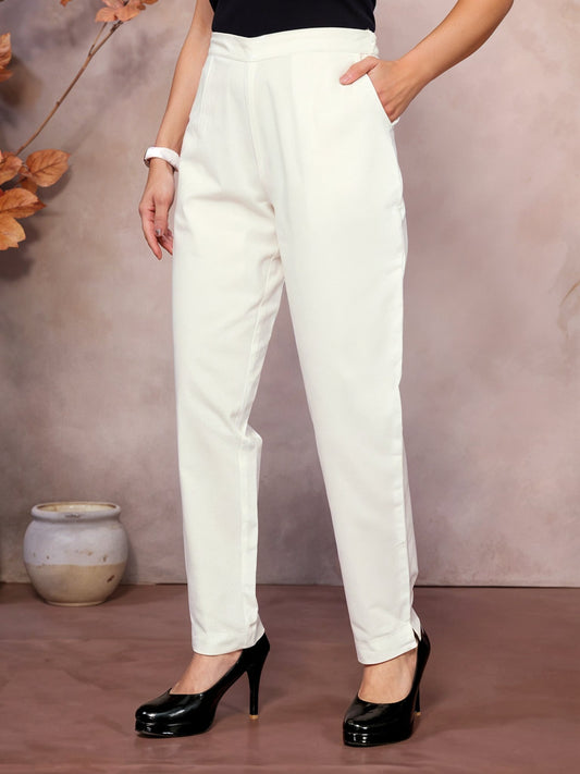 White Regular Jaipuri Pants - 100% Natural Cotton