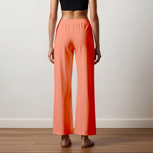 Peach Palazzo Pants - 100% Natural Cotton