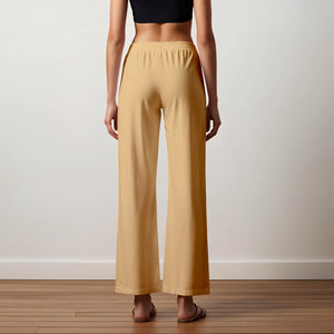 Biege Palazzo Pants - 100% Natural Cotton