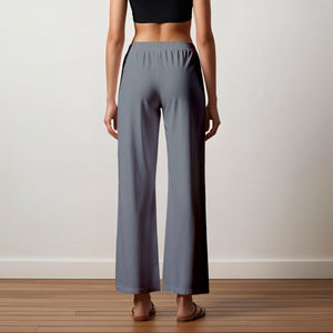 Ash Grey Palazzo Pants - 100% Natural Cotton