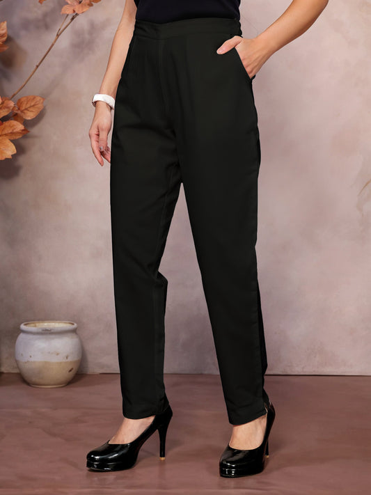 Black Regular Jaipuri Pants - 100% Natural Cotton