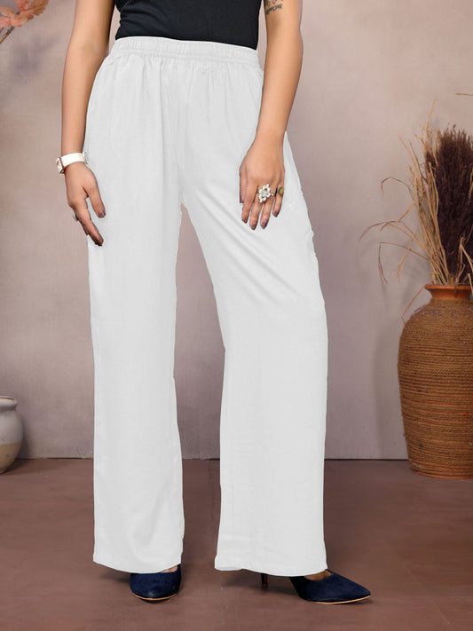White Palazzo Pant - 100% Natural Viscose