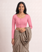 Blush Pink Full Sleeve blouse, view 3
