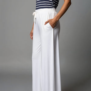 White Palazzo Pants - 100% Natural Cotton