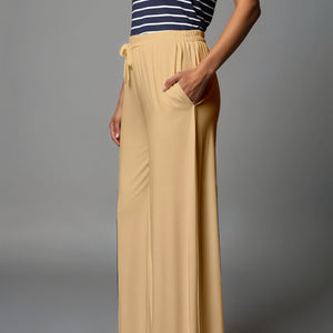 Biege Palazzo Pants - 100% Natural Cotton
