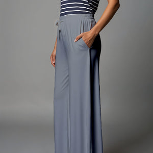 Ash Grey Palazzo Pants - 100% Natural Cotton
