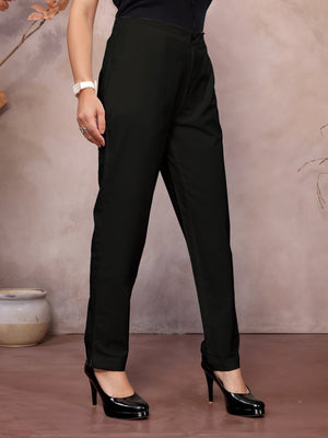Black Regular Jaipuri Pants - 100% Natural Cotton