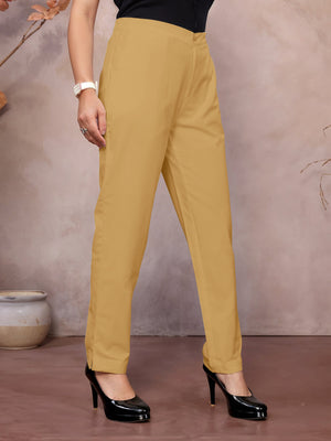Khaki Regular Jaipuri Pants - 100% Natural Cotton