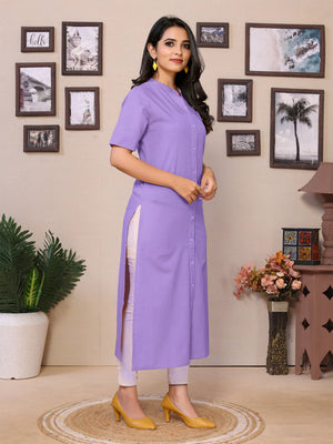 Lavender Flared kurti - 100% Pure Cotton