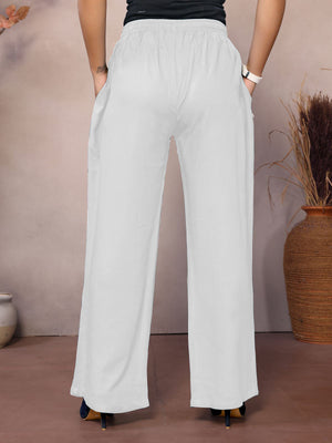 White Palazzo Pant - 100% Natural Viscose