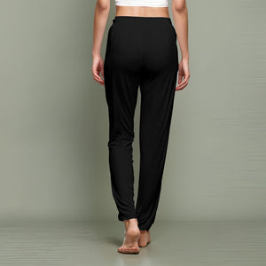 Black Regular Pants - 100% Natural Viscose