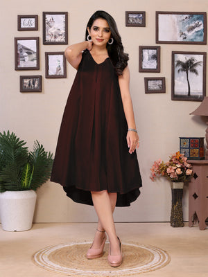 Chocolate A-line Flow - 100% Pure Viscose