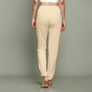 Biege Regular Pants - 100% Natural Viscose