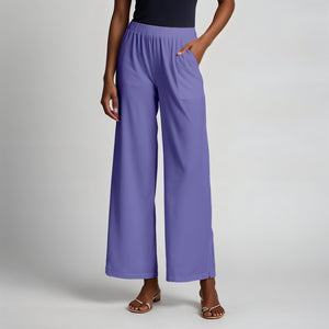 Lavender Palazzo Pants - 100% Natural Cotton