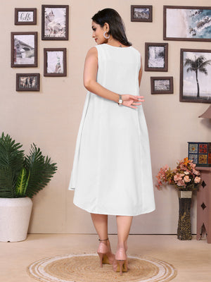 White A-line Flow - 100% Pure Viscose