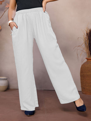 White Palazzo Pant - 100% Natural Viscose