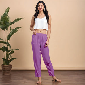 Lavender Regular Pants - 100% Natural Viscose