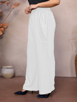 White Palazzo Pant - 100% Natural Viscose