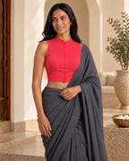 Ruby Red High Neck Sleeveless blouse view 6
