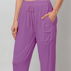 Lavender Regular Pants - 100% Natural Viscose