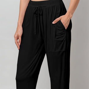 Black Regular Pants - 100% Natural Viscose