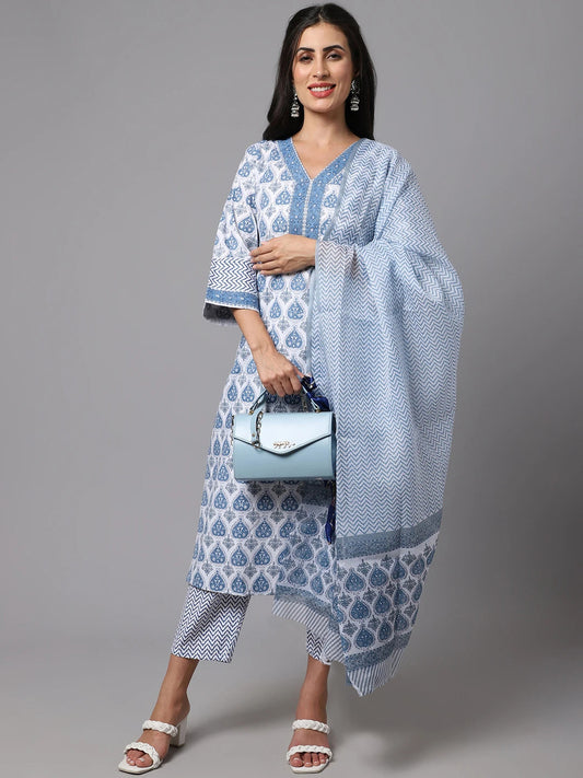 Bluish colorful 3 Piece Set