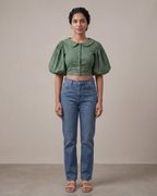 Nyra Sage Bloom Duality Wear Top