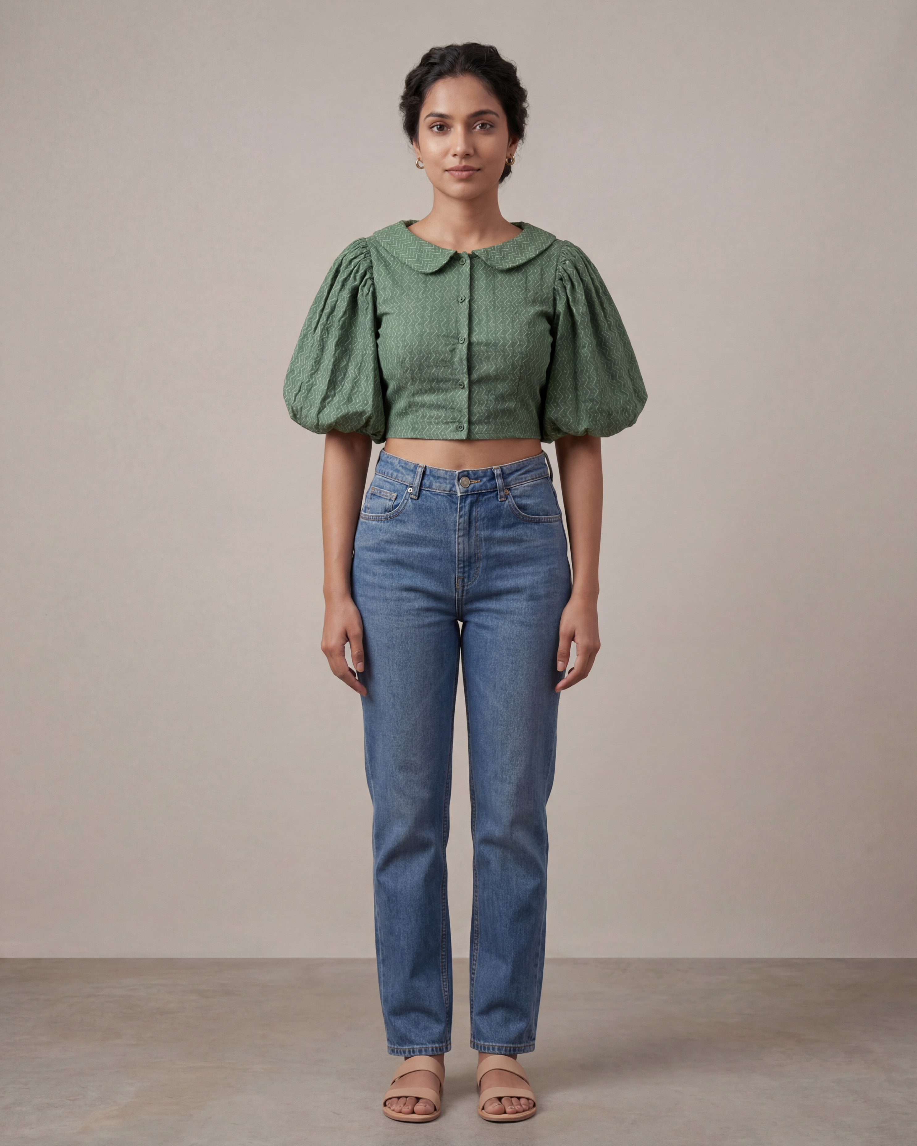 Nyra Sage Bloom Duality Wear Top