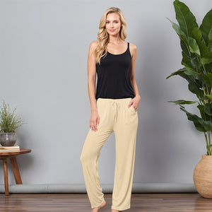 Biege Regular Pants - 100% Natural Viscose