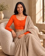 Neon Orange Full Sleeve blouse, view 7