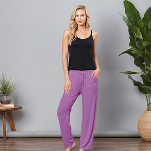 Lavender Regular Pants - 100% Natural Viscose