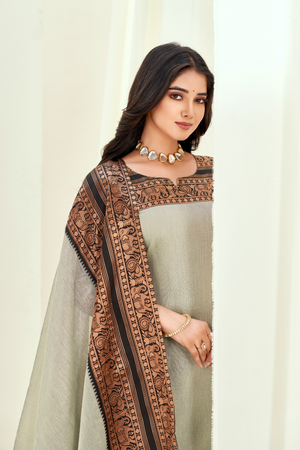 Ash Ethnic Cotton Kurta with dupatta
