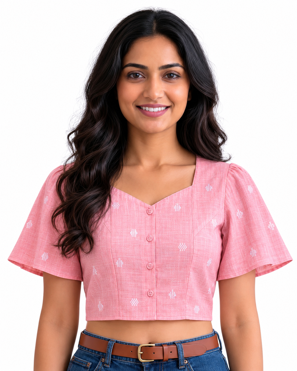 Pink Petal Charm Duality Wear Top