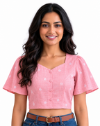 Pink Petal Charm Duality Wear Top