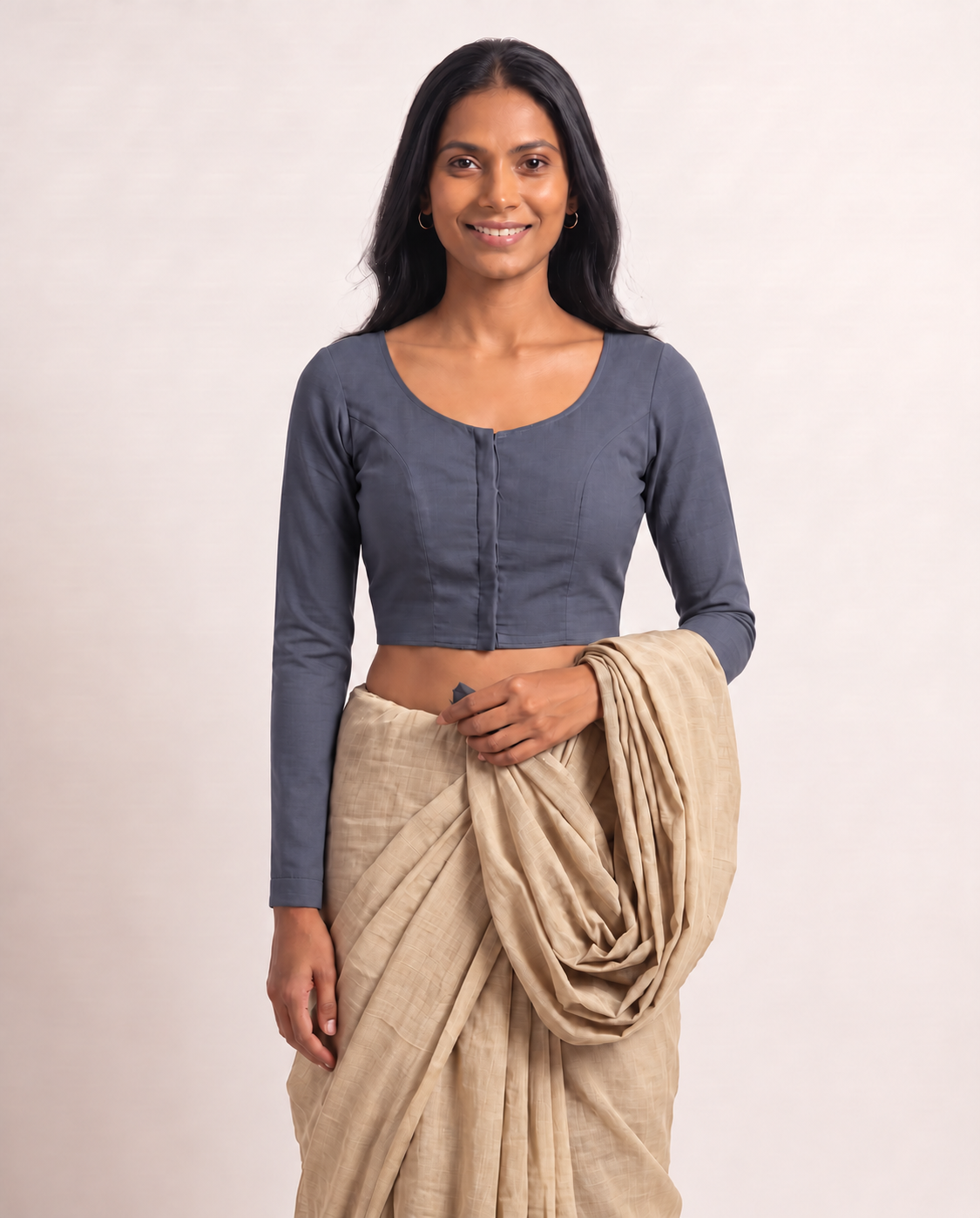 Slate Grey full sleeve blouse