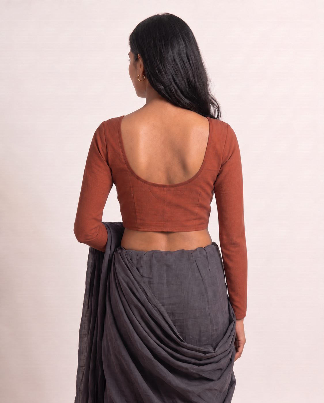Terracotta full sleeve blouse