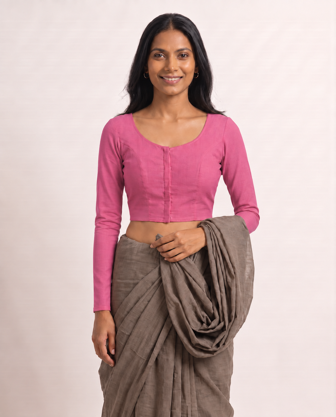 Rose Pink full sleeve blouse