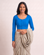 Royal Blue full sleeve blouse