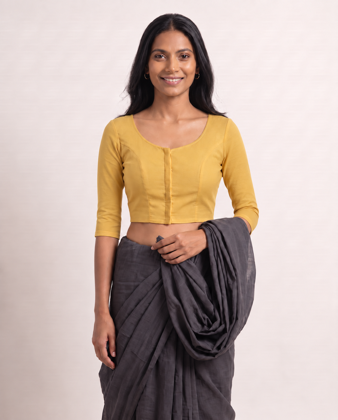 Marigold Glow 3/4 sleeve blouse